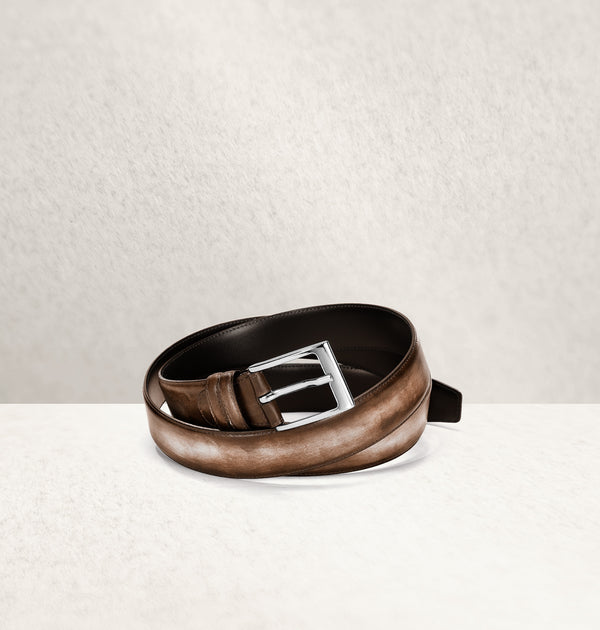 Dapper Calf Leather Marron Belt