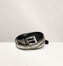 Dapper Calf Leather Gris Belt