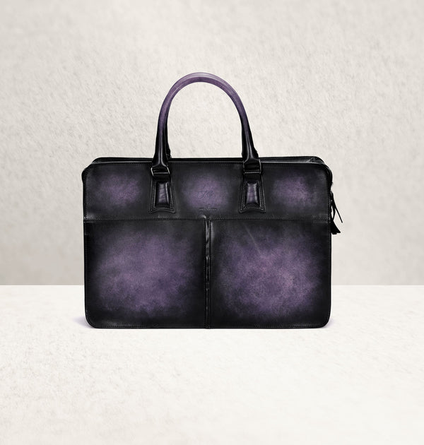 Diplomat Dapper Violet Calf Leather Bag