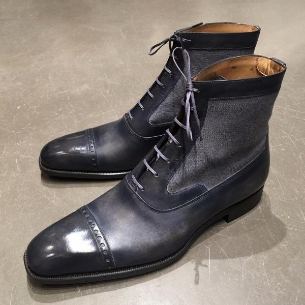 FR03 BI-MATERIAL LACE-UP BOOTS