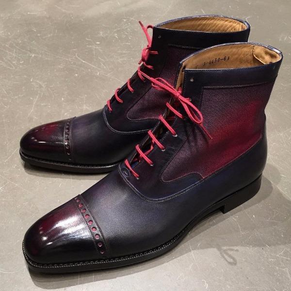 FR03 BI-MATERIAL LACE-UP BOOTS