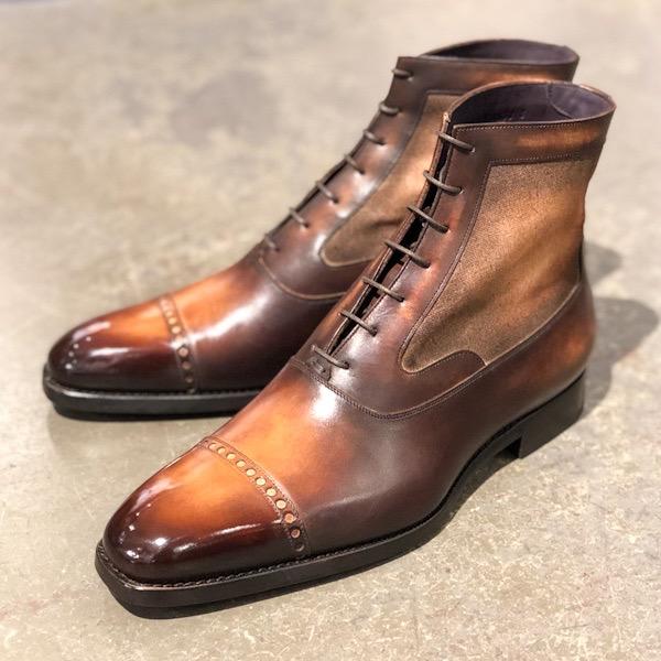 FR03 BI-MATERIAL LACE-UP BOOTS