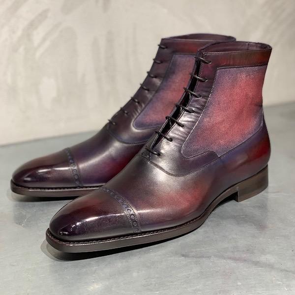 FR03 BI-MATERIAL LACE-UP BOOTS